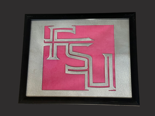 FSU Interlocked Letters in Frame