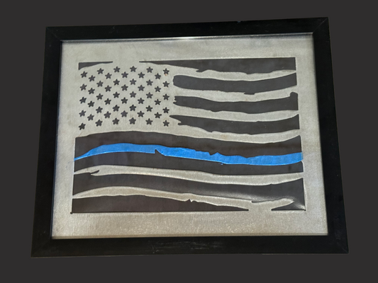 Distressed Flag in Frame